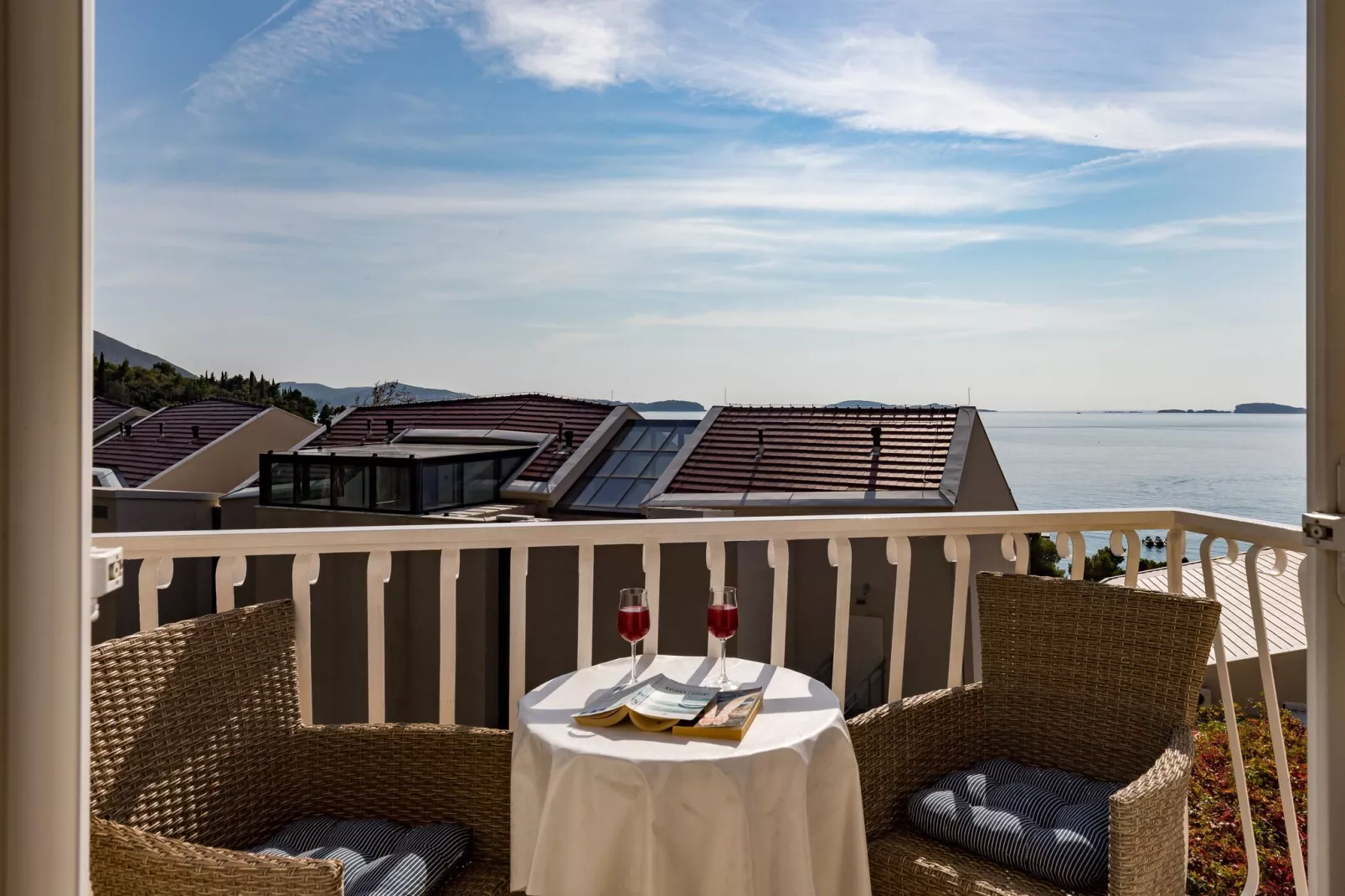 Rooms Tupina by Paulina - Comfort Double Room with Balcony and Sea View (Room 1)-Terrace balcony