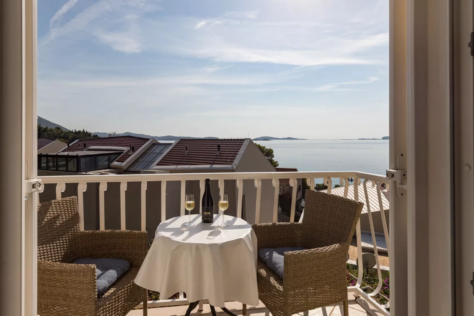 Rooms Tupina by Paulina - Superior Double Room with Balcony and Sea View (Room 2)-Terrace balcony