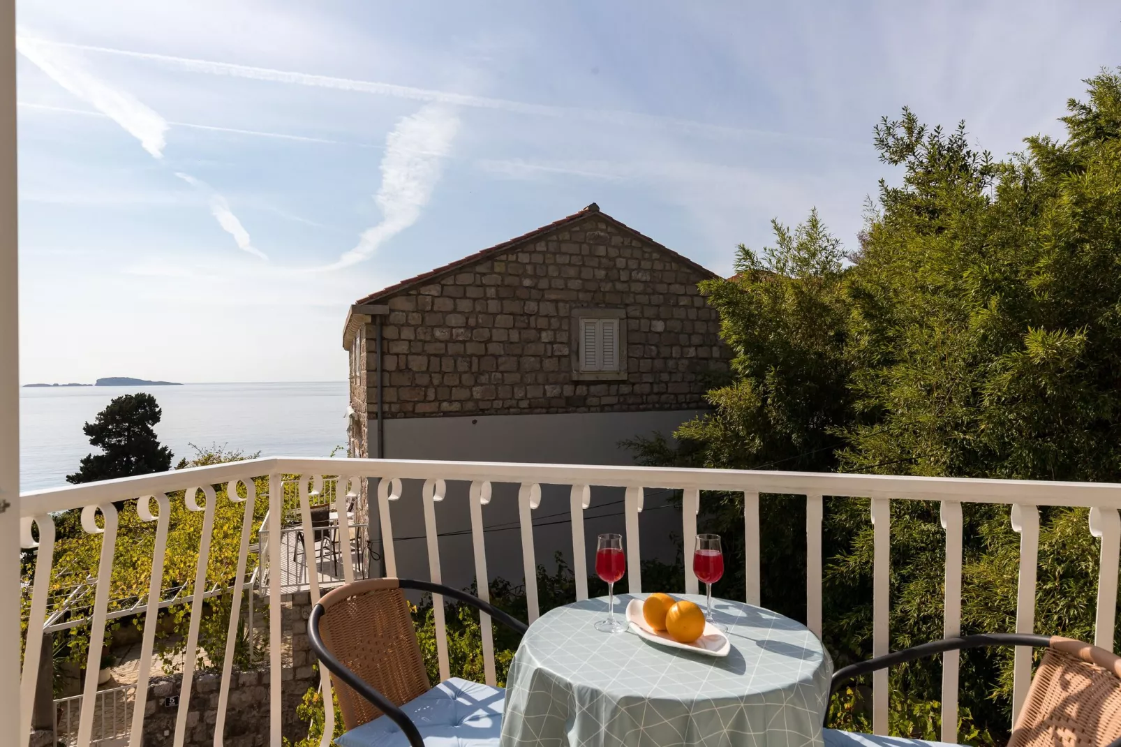 Rooms Tupina by Paulina - Standard Double Room with Balcony and Sea View (Room 3)-Terrace balcony