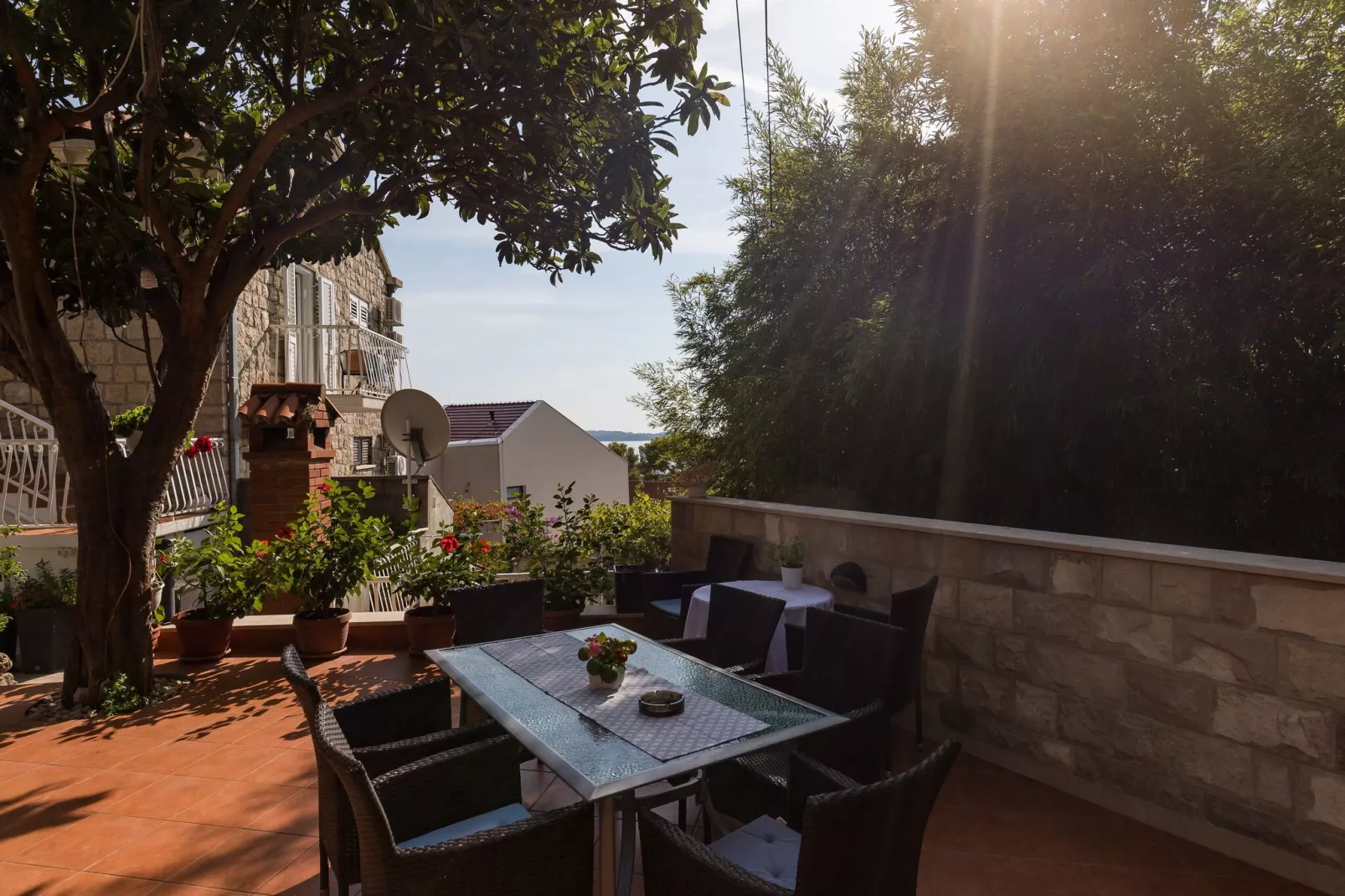 Rooms Tupina by Paulina - Standard Double Room with Balcony and Sea View (Room 3)-Terrace