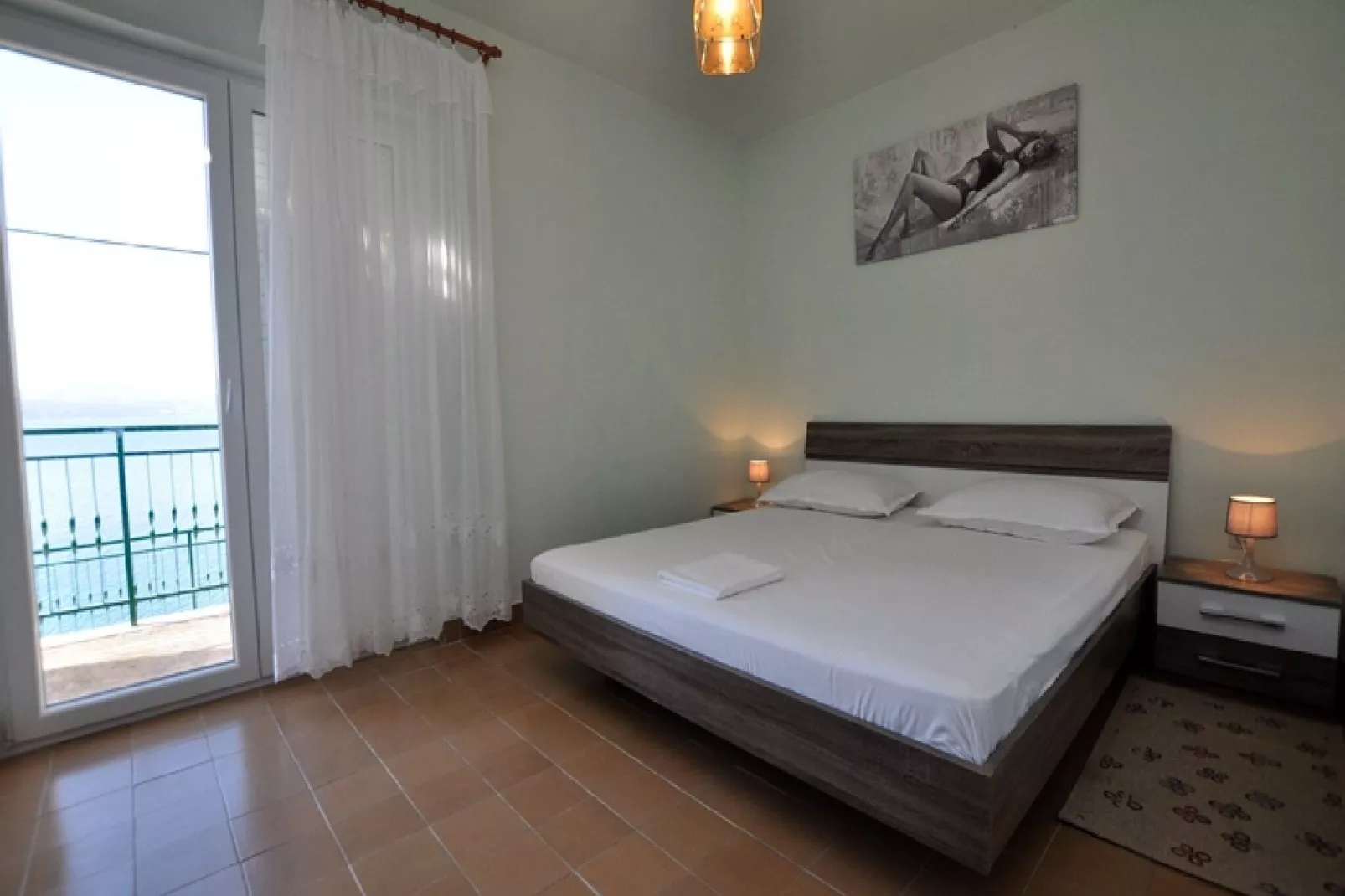 House Karlo Apartments - One-Bedroom Apartment with Terrace and Sea View (A1)-Bedroom