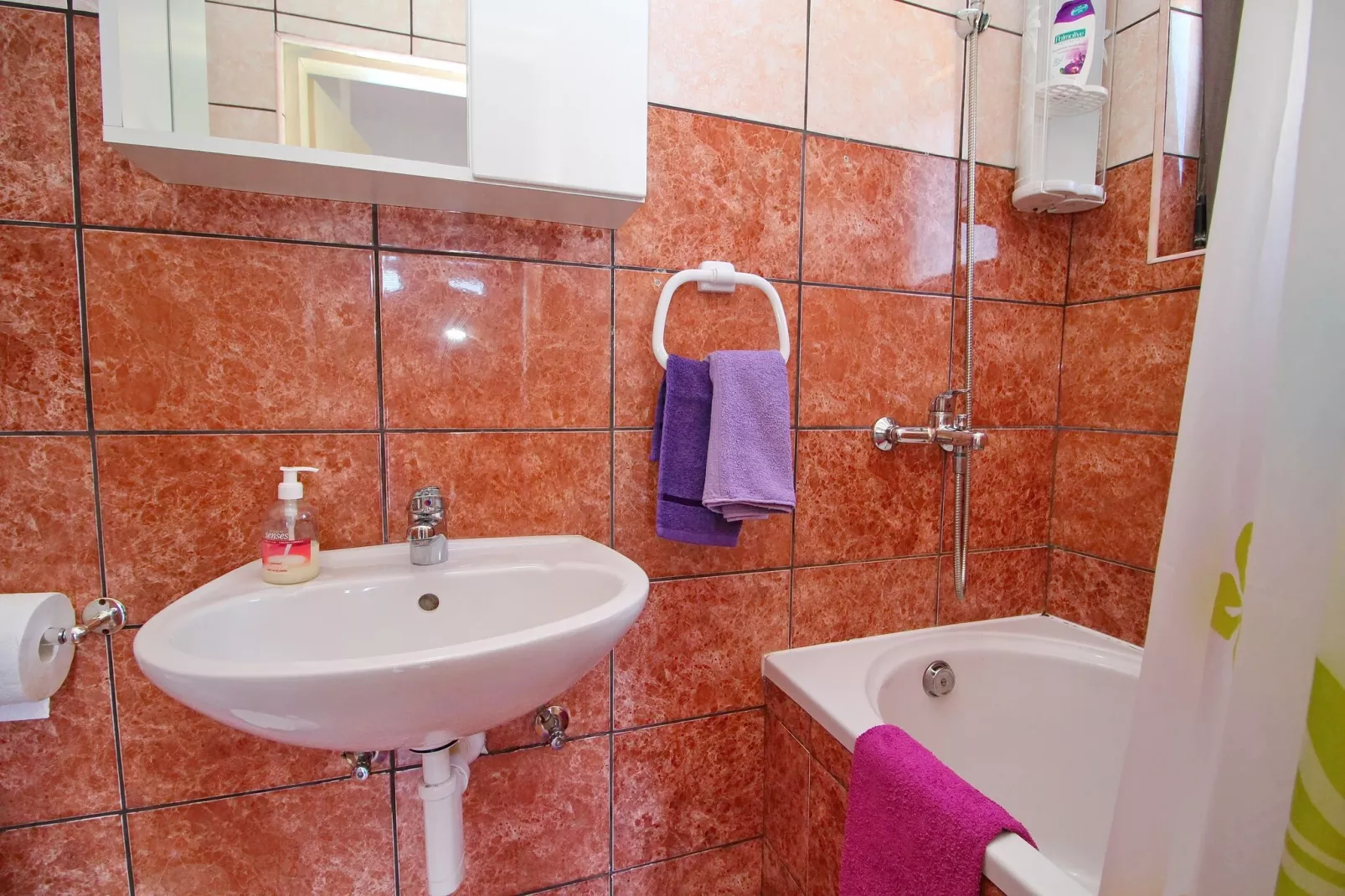 Apartments Filipović - One-Bedroom Apartment with Balcony and Sea View (A1)-Bathroom