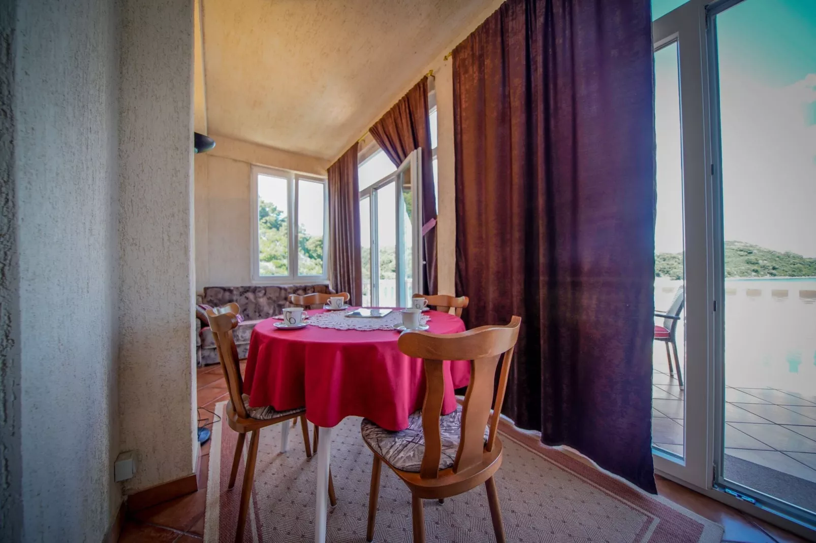 Apartments Filipović - One Bedroom Apartment with Terrace and Sea View ( A3 )-Dining room