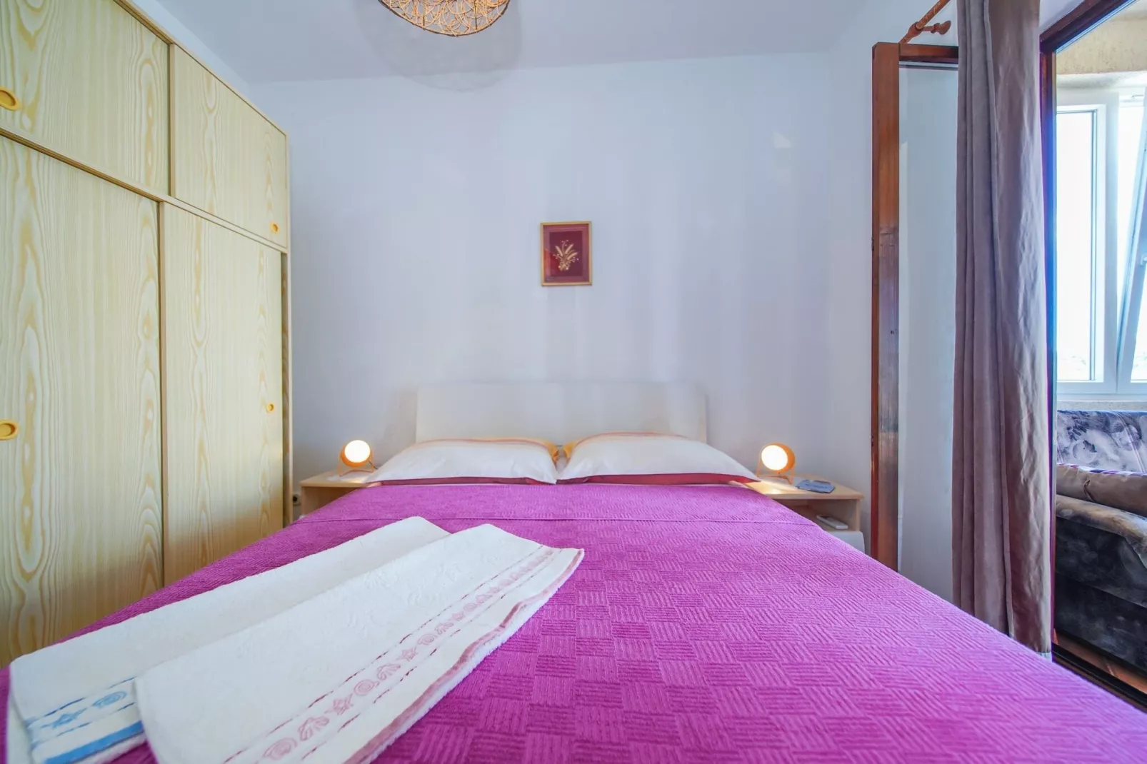 Apartments Filipović - One Bedroom Apartment with Terrace and Sea View ( A3 )-Bedroom