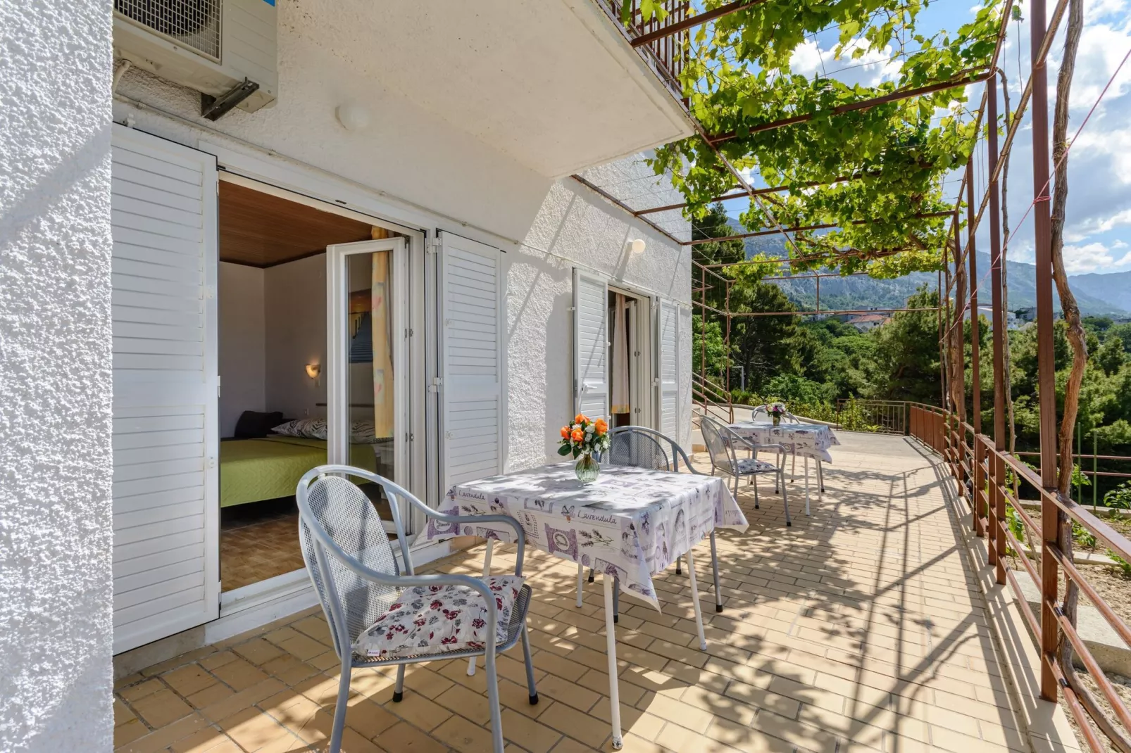 Rooms Sani- Double Room with Terrace and Sea View (S2)-Terrace