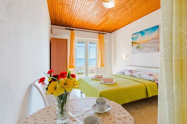 Rooms Sani - Double Room with Terrace and Sea View (S3)-Schlafzimmer