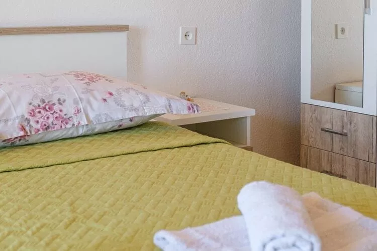 Rooms Sani - Double Room with Terrace and Sea View (S1)-Bedroom