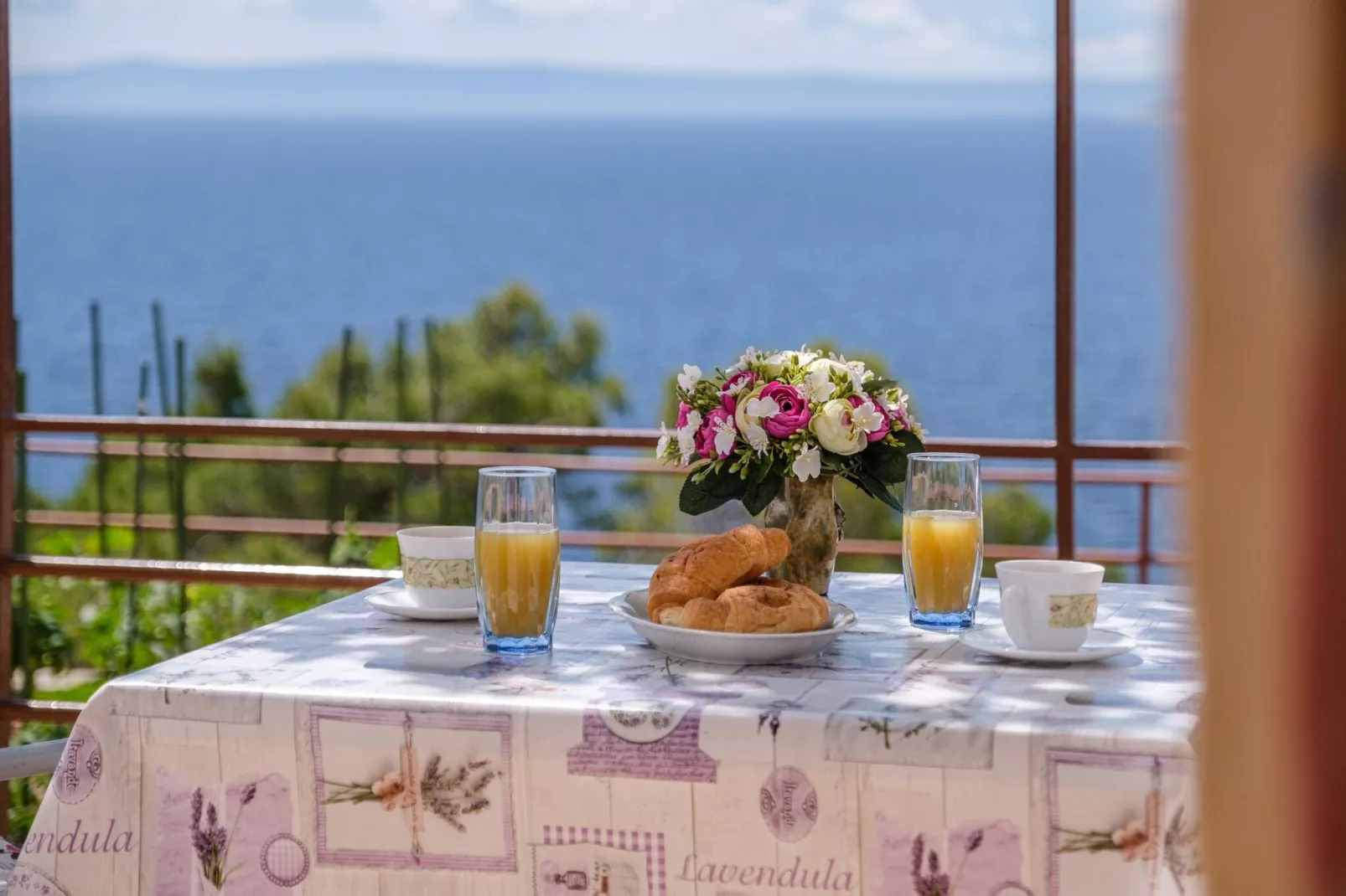 Rooms Sani - Double Room with Terrace and Sea View (S1)-Terrace