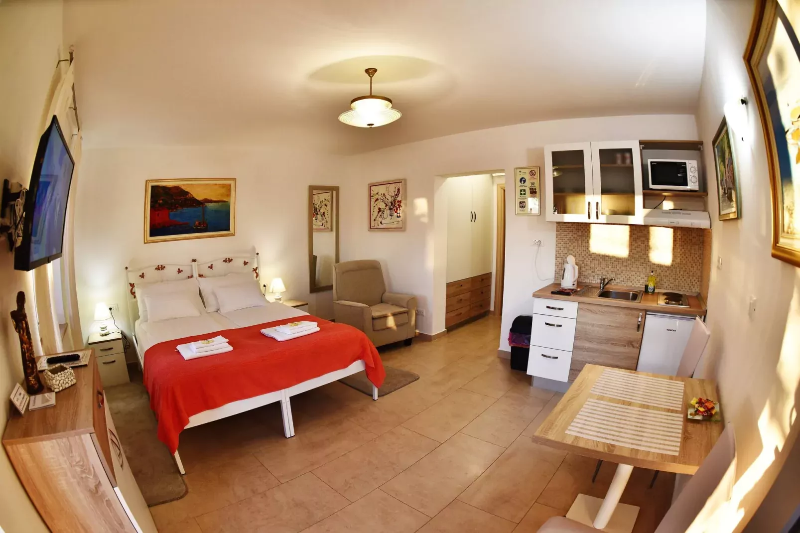 Nika Family Apartments - Deluxe Studio Apartment with Terrace and Sea View (A1)-Indoor