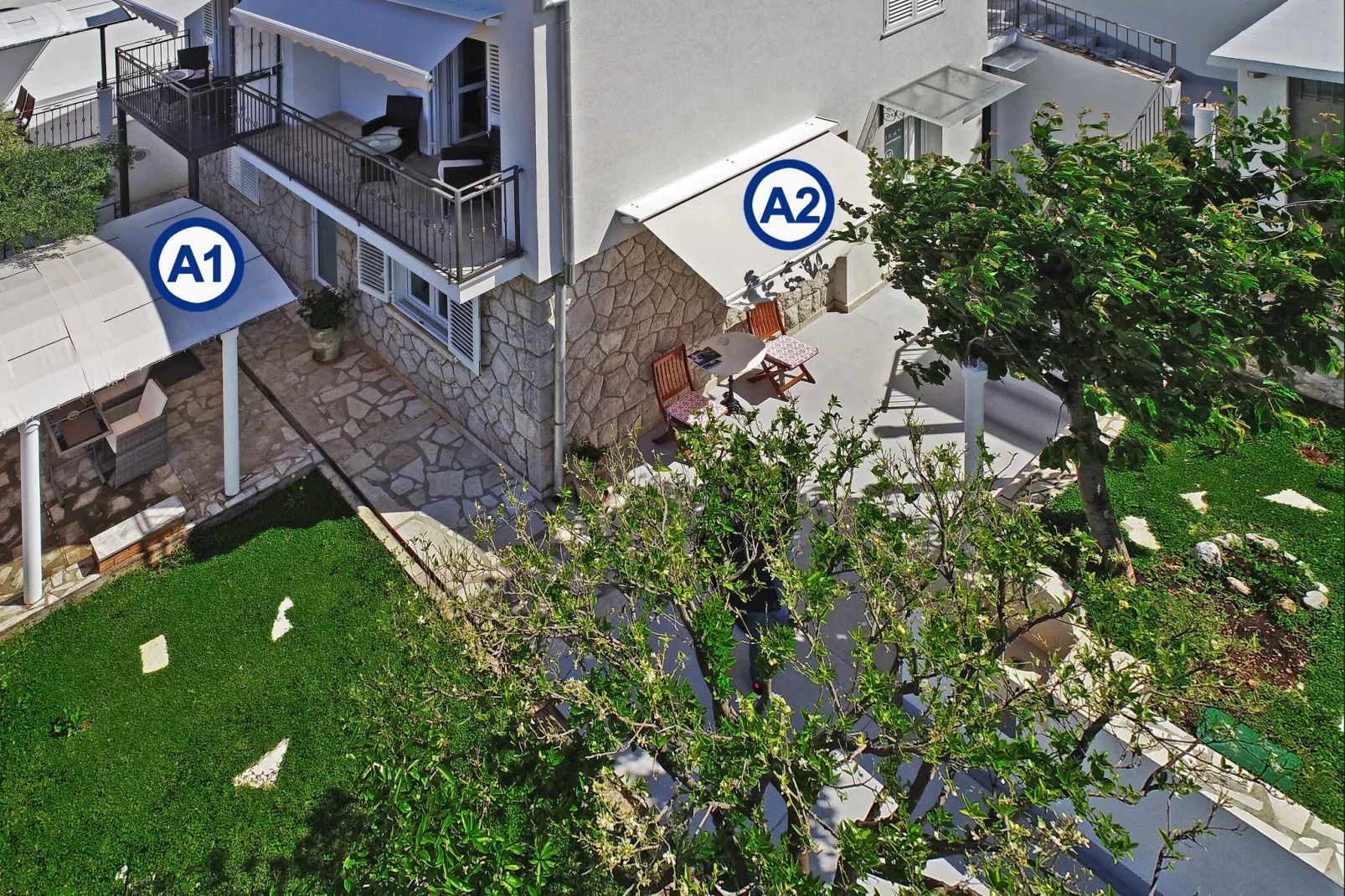Nika Family Apartments - Standard Studio Apartment with Side Terrace and Partial Sea View (A2)-Extérieur