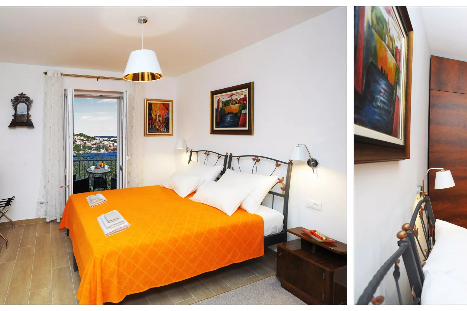 Nika Family Apartments - Superior Studio Apartment with Balcony and Sea View (A3)-Bedroom