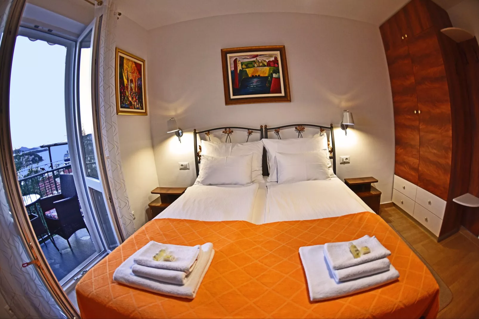 Nika Family Apartments - Superior Studio Apartment with Balcony and Sea View (A3)-Bedroom