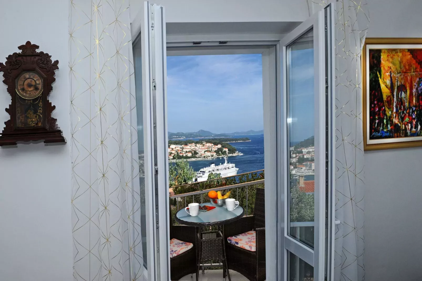 Nika Family Apartments - Superior Studio Apartment with Balcony and Sea View (A3)-Terrace