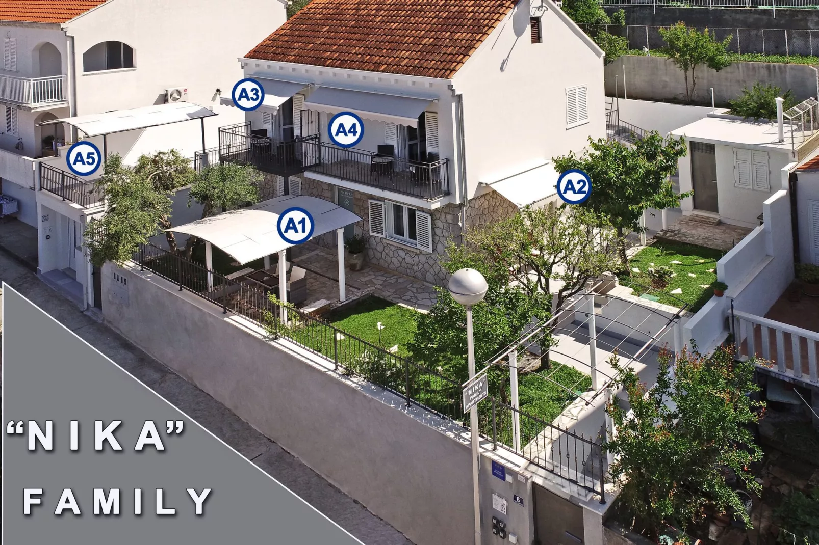 Nika Family Apartments - Comfort Studio Apartment with Balcony and Sea View (A4)-Outdoor