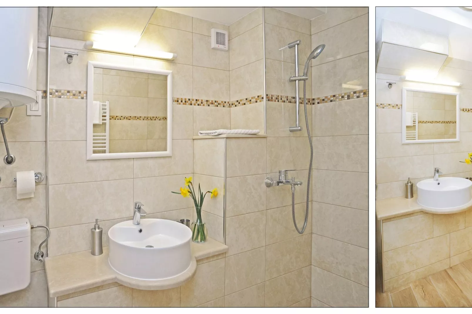 Nika Family Apartments - Basic Studio Apartment with External Terrace and Sea View (A5)-Badezimmer