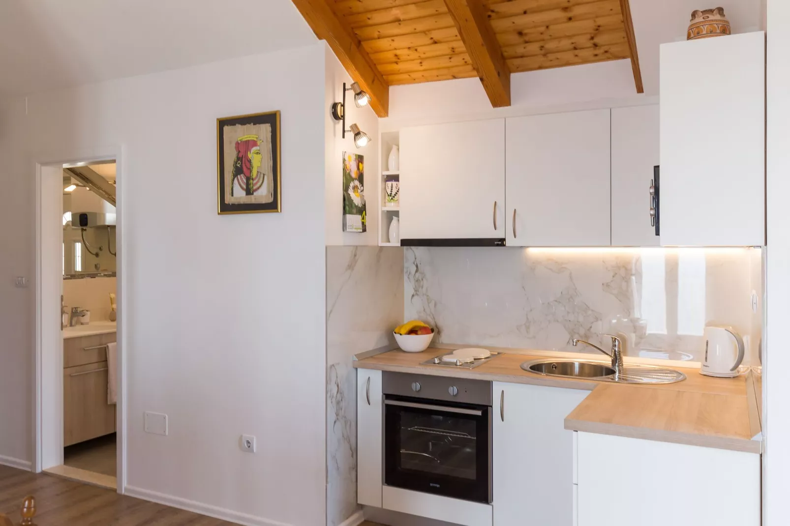 Apartment M&K - Two Bedroom Apartment with Balcony and Sea View-Kitchen