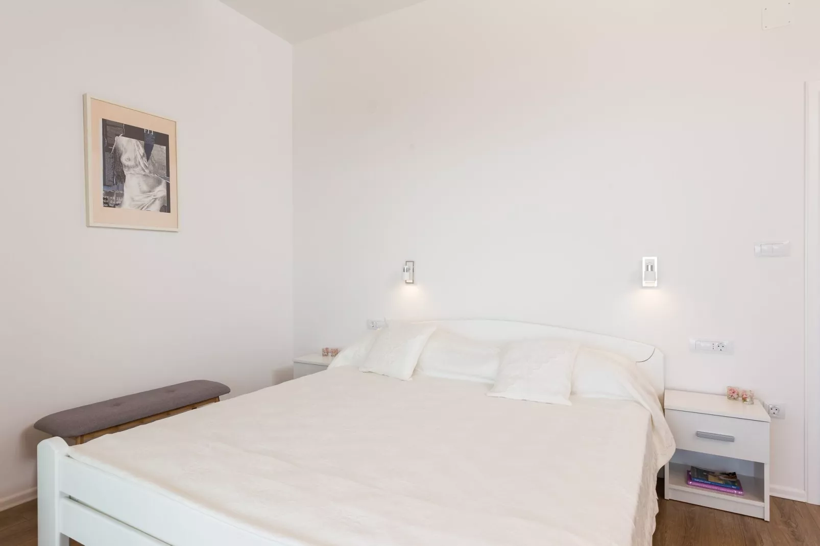 Apartment M&K - Two Bedroom Apartment with Balcony and Sea View-Bedroom