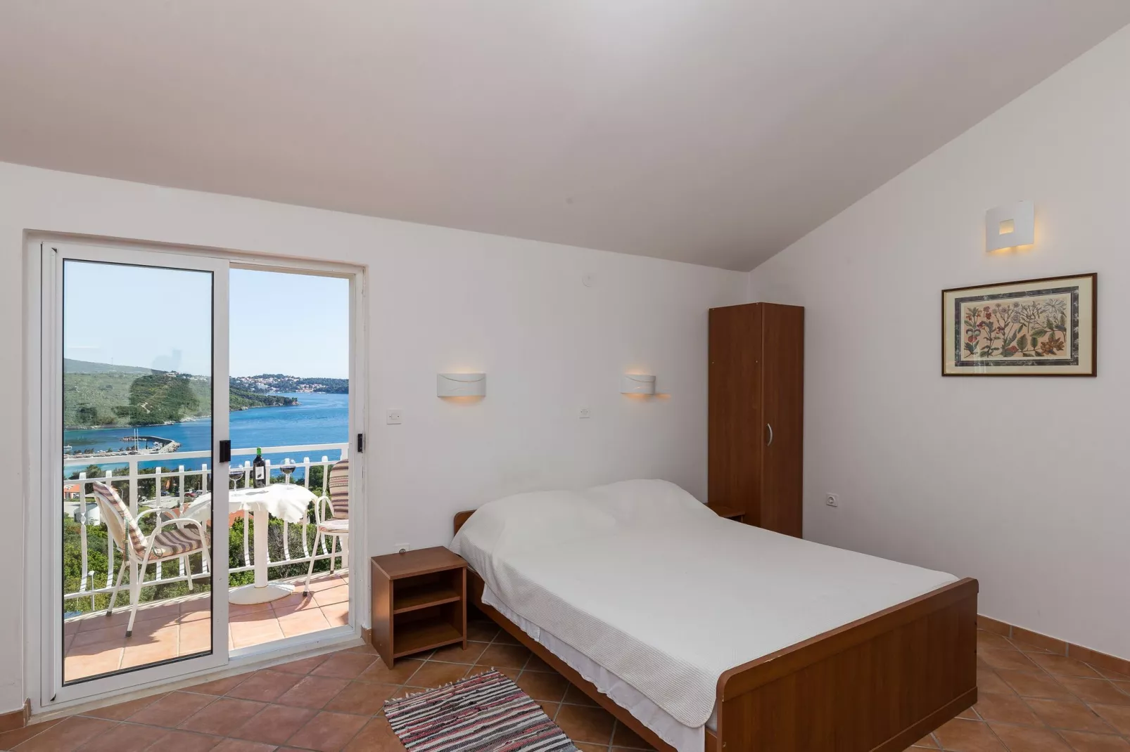 Villa Dubravka - Premium One Bedroom Apartment with Balcony and Sea View (Apartman 5)-Bedroom