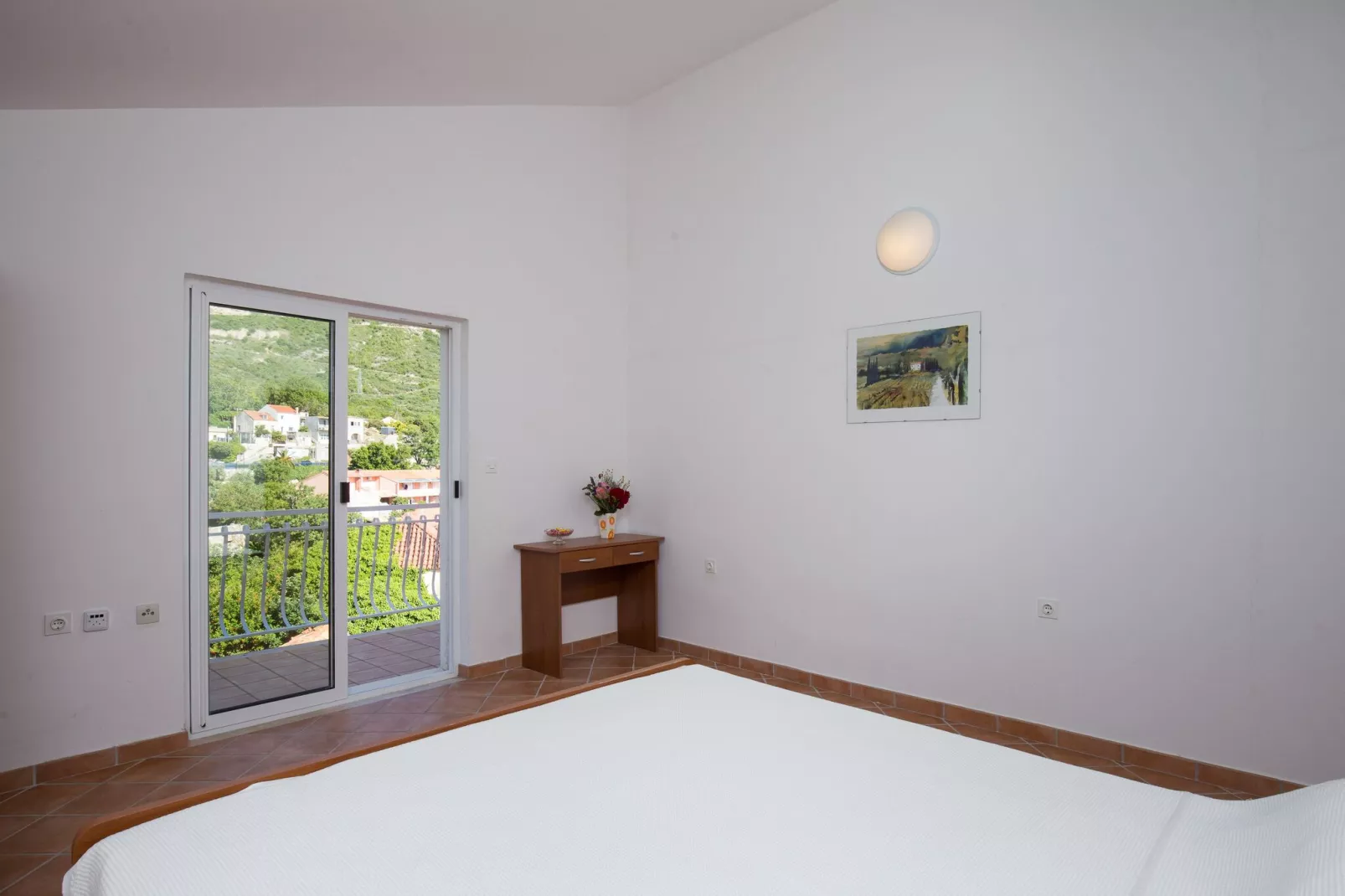 Villa Dubravka - Premium One Bedroom Apartment with Balcony and Sea View (Apartman 5)-Bedroom