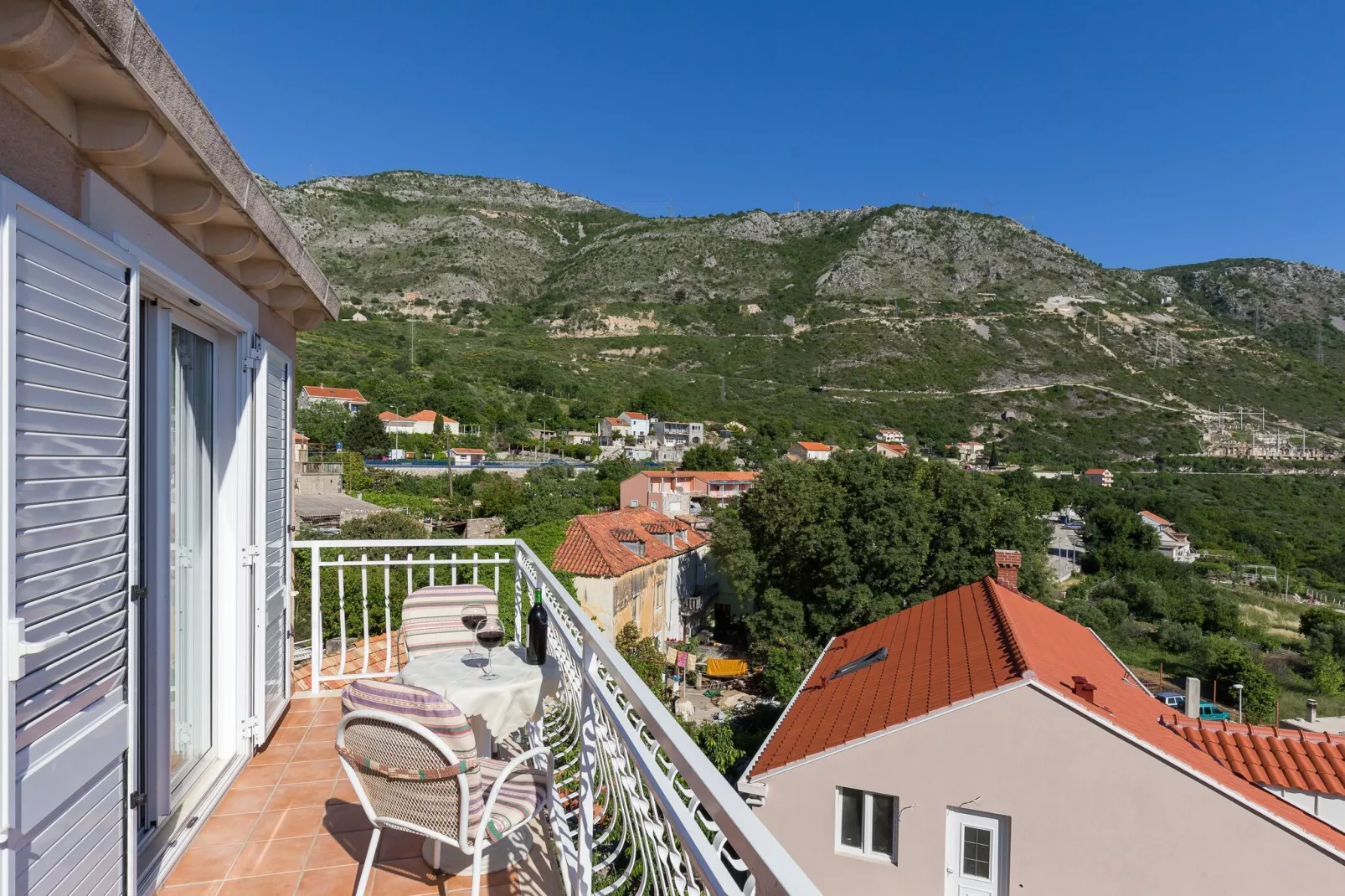 Villa Dubravka - Premium One Bedroom Apartment with Balcony and Sea View (Apartman 5)-Terrace balcony