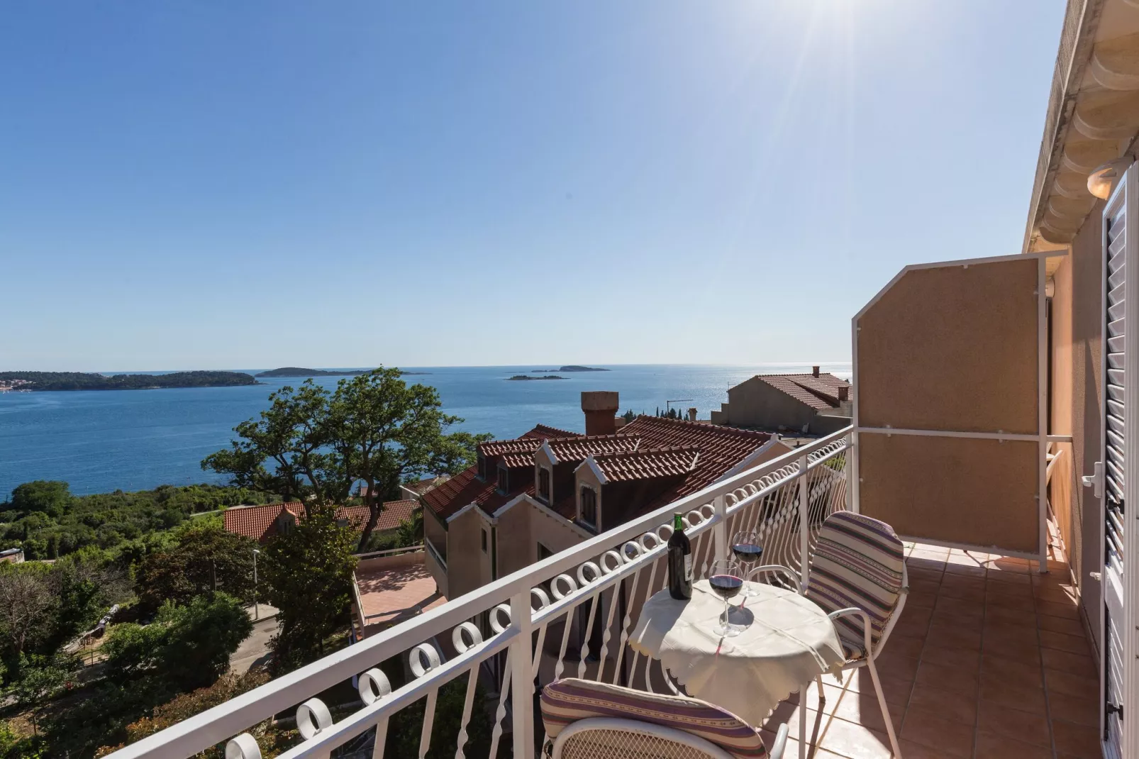 Villa Dubravka - Premium One Bedroom Apartment with Balcony and Sea View (Apartman 5)-Terrace balcony