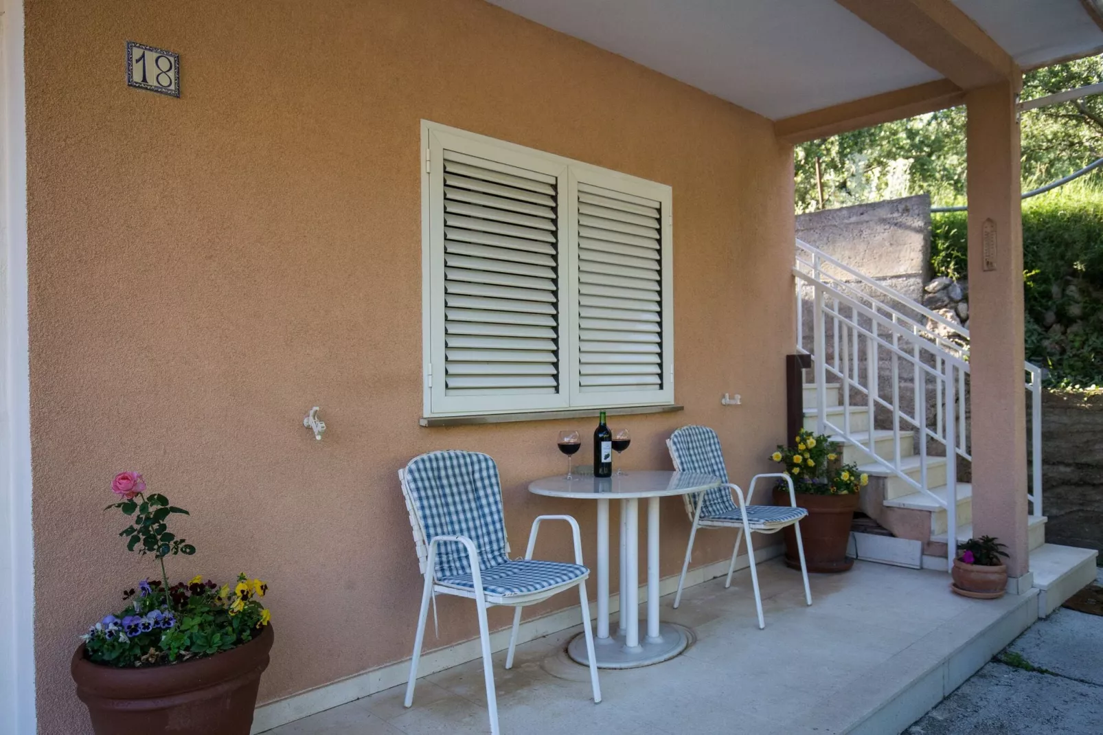 Villa Dubravka - Superior One Bedroom Apartment with Balcony and Sea View (Apartman 6)-Terrace balcony