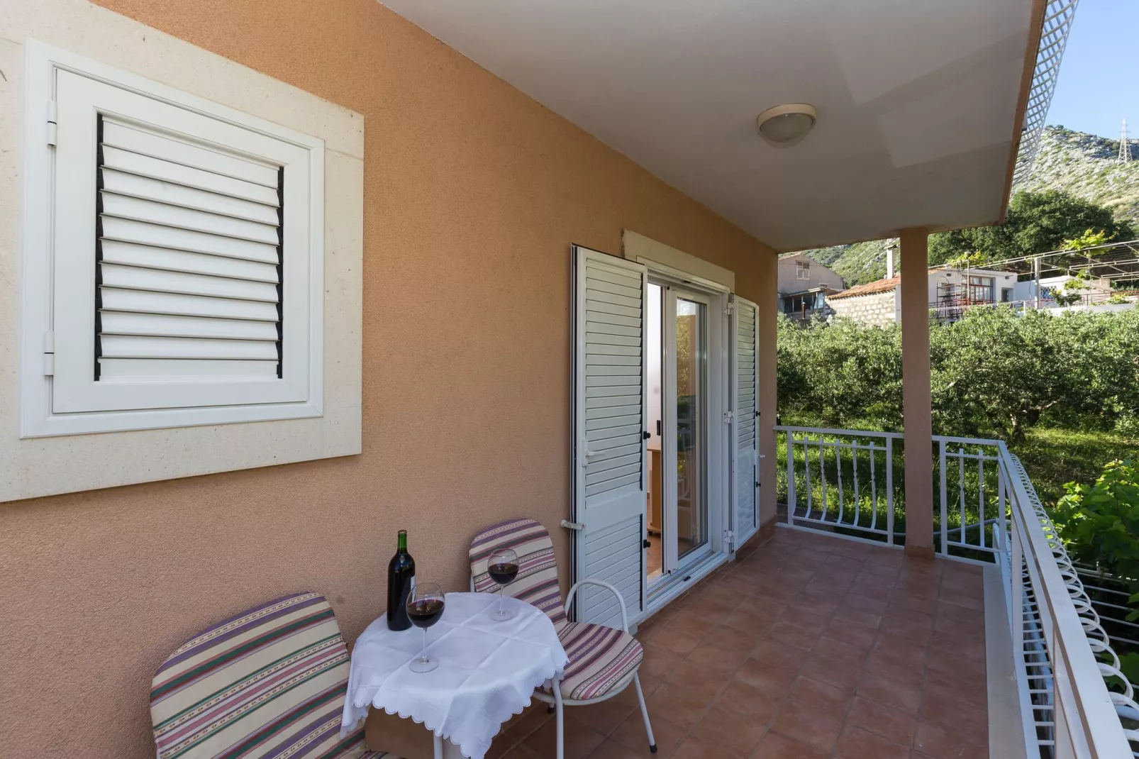 Villa Dubravka - Superior One Bedroom Apartment with Balcony and Sea View (Apartman 6)-Terrace balcony