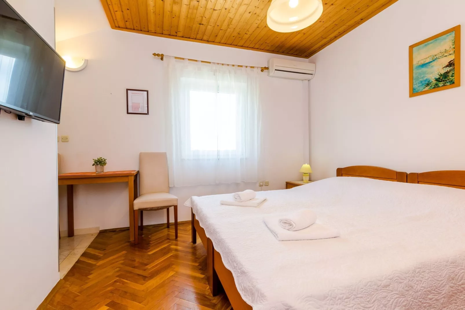 Apartments Mali Paradiso - Studio Apartment with Pool View(A1)-Bedroom