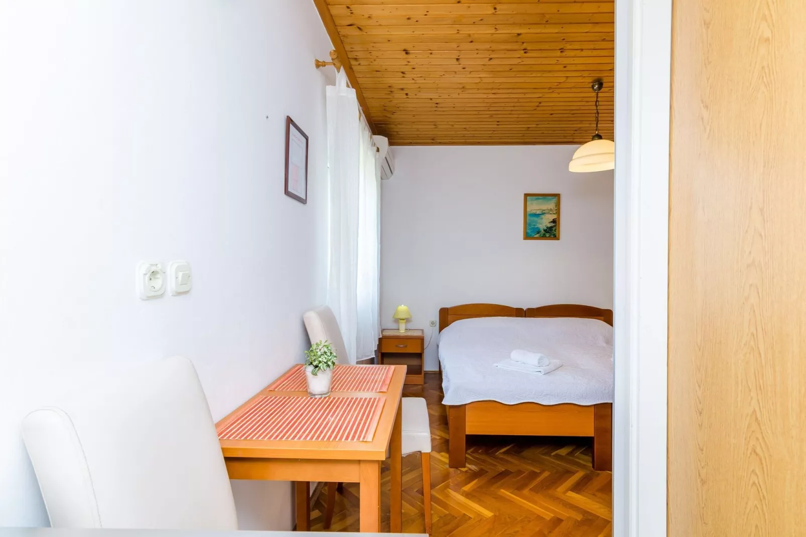 Apartments Mali Paradiso - Studio Apartment with Pool View(A1)-Bedroom