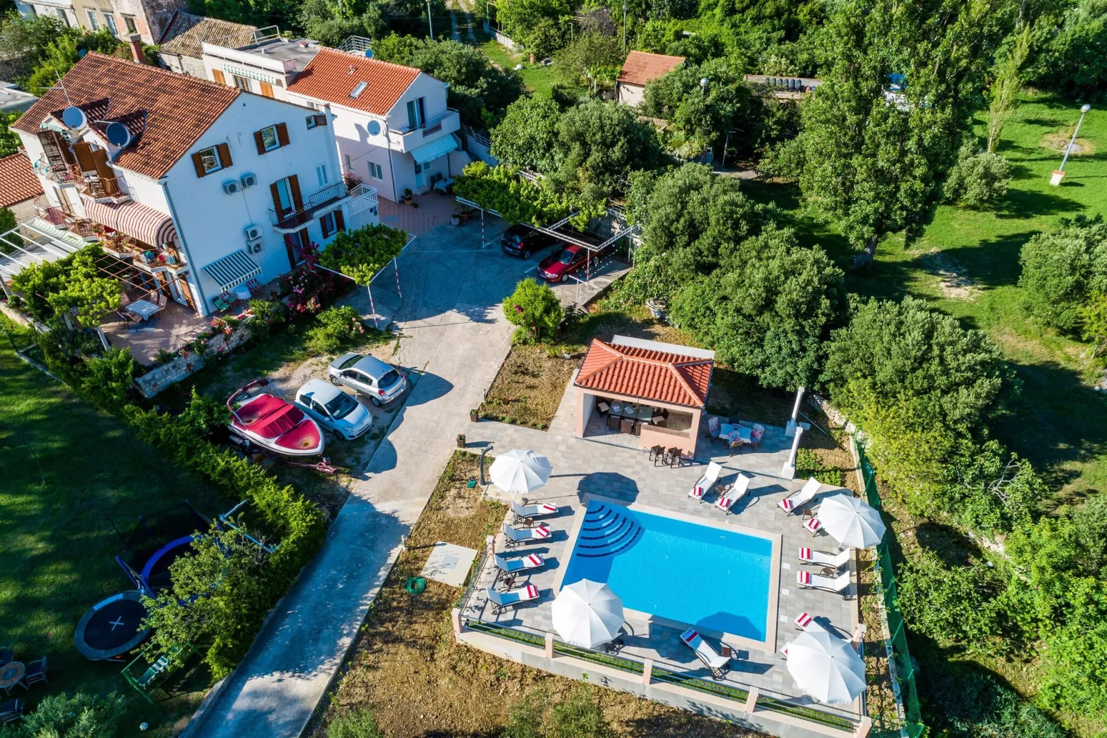 Apartments Mali Paradiso - Studio Apartment with Pool View(A1)-Outdoor