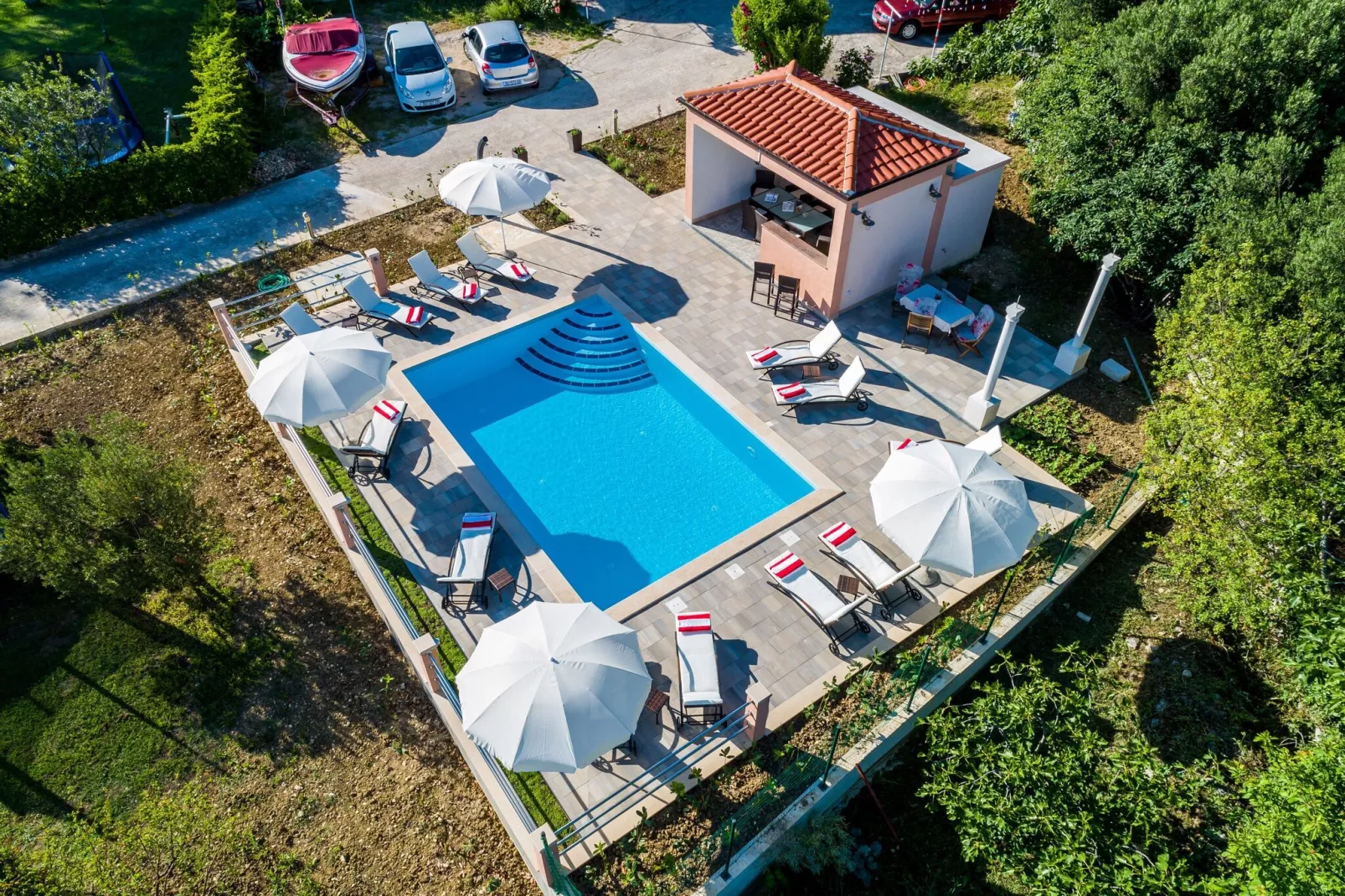 Apartments Mali Paradiso - Studio Apartment with Pool View(A1)-Outdoor