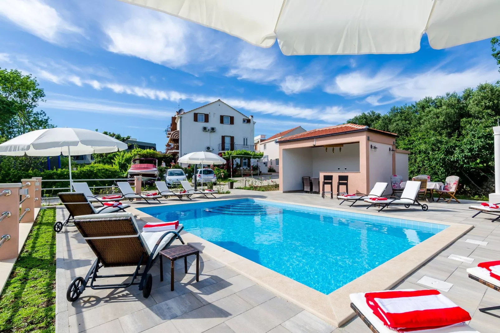 Apartments Mali Paradiso - Comfort Studio Apartment with Balcony and Pool View(A2)-Pool