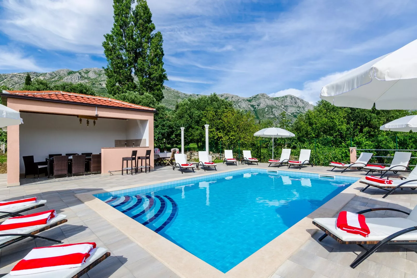 Apartments Mali Paradiso - One Bedroom Apartment with Terrace and Pool View(A3)-Pool