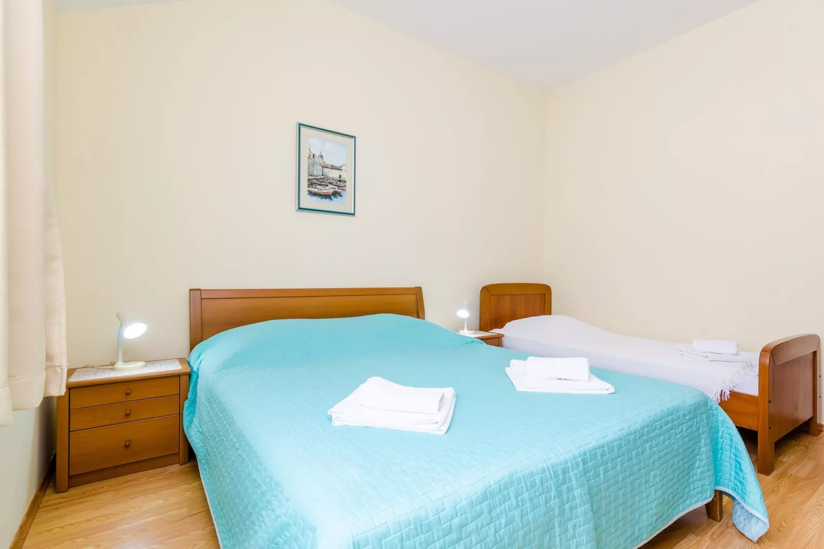Apartments Mali Paradiso - Two Bedroom Apartment with Balcony and Pool View (A4)-Bedroom