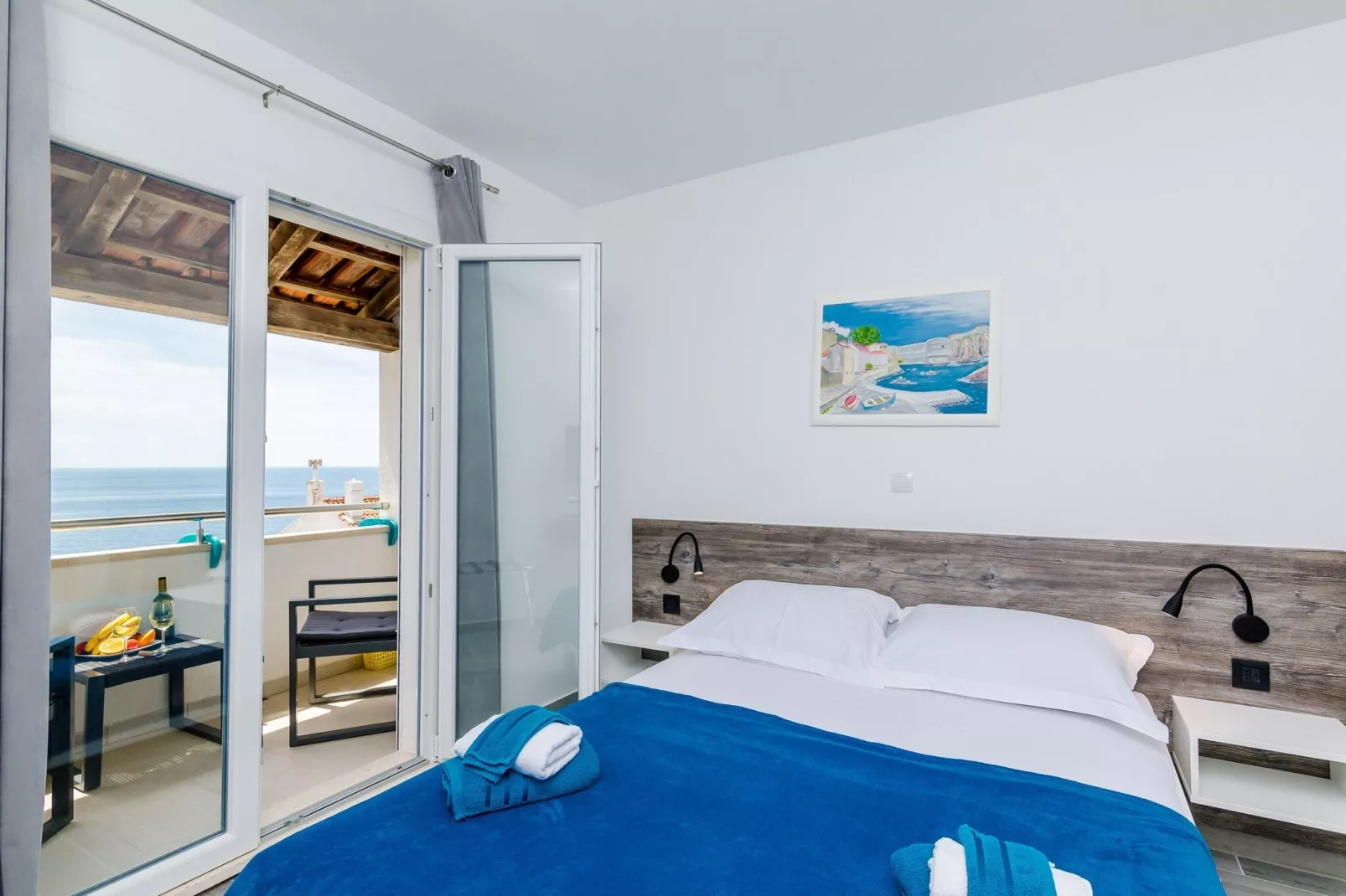 Apartment Petra 14 - Studio Apartment with Balcony and Sea View-Chambre