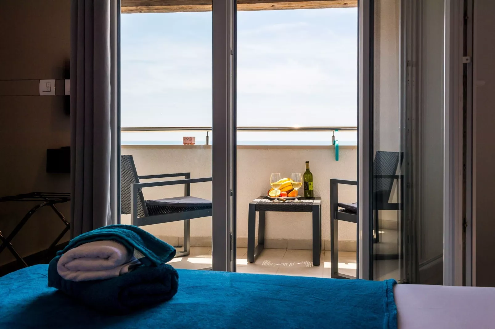 Apartment Petra 14 - Studio Apartment with Balcony and Sea View-Chambre