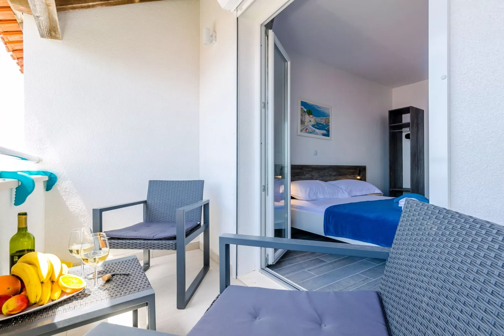 Apartment Petra 14 - Studio Apartment with Balcony and Sea View-Balcon-terrasse