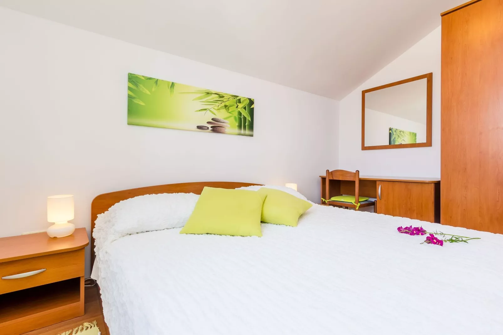 Villa Panorama Dubrovnik (A3) - Comfort One Bedroom Apartment with Balcony and sea View-Bedroom
