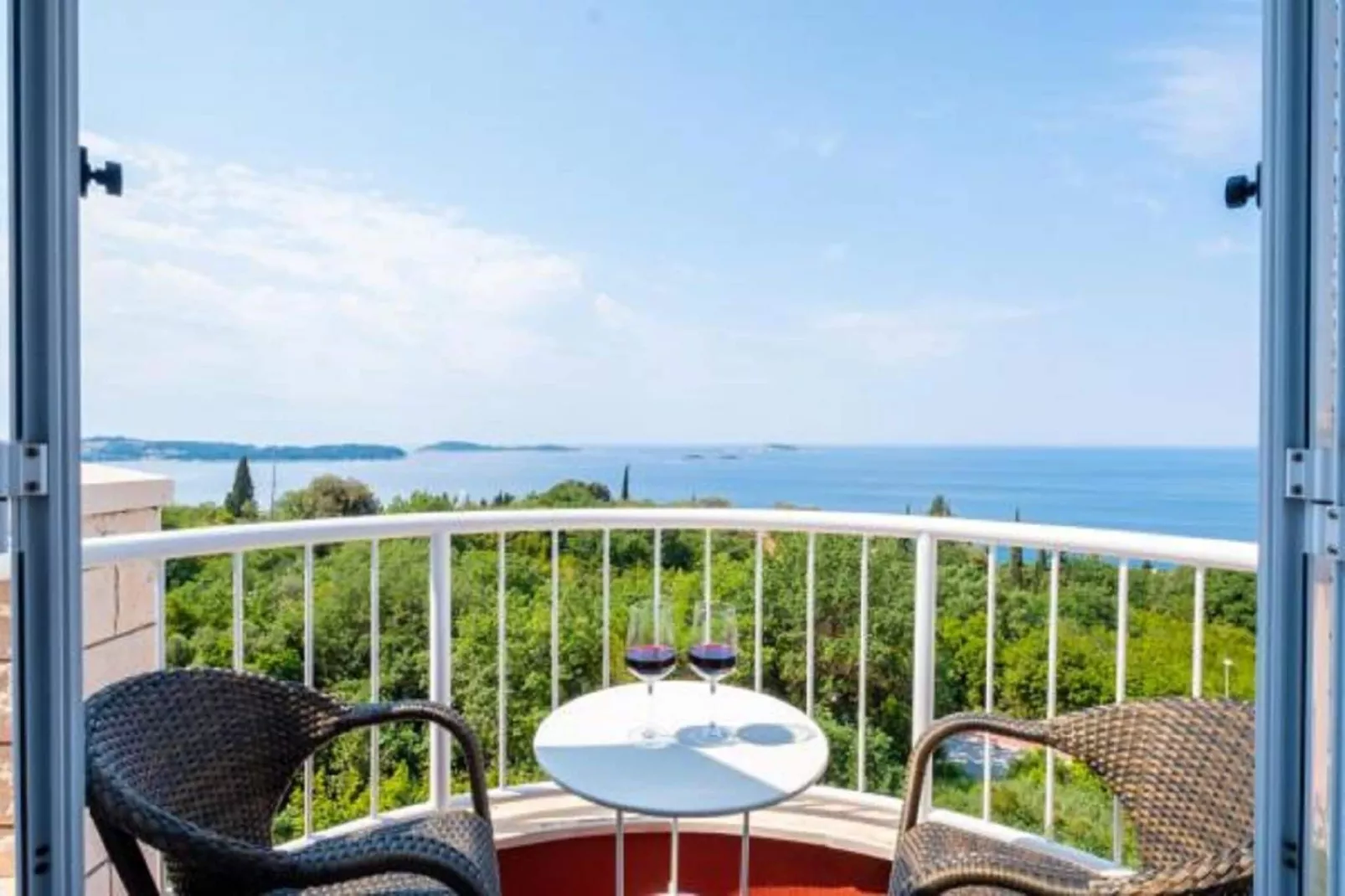 Villa Panorama Dubrovnik (A3) - Comfort One Bedroom Apartment with Balcony and sea View-Terrace balcony