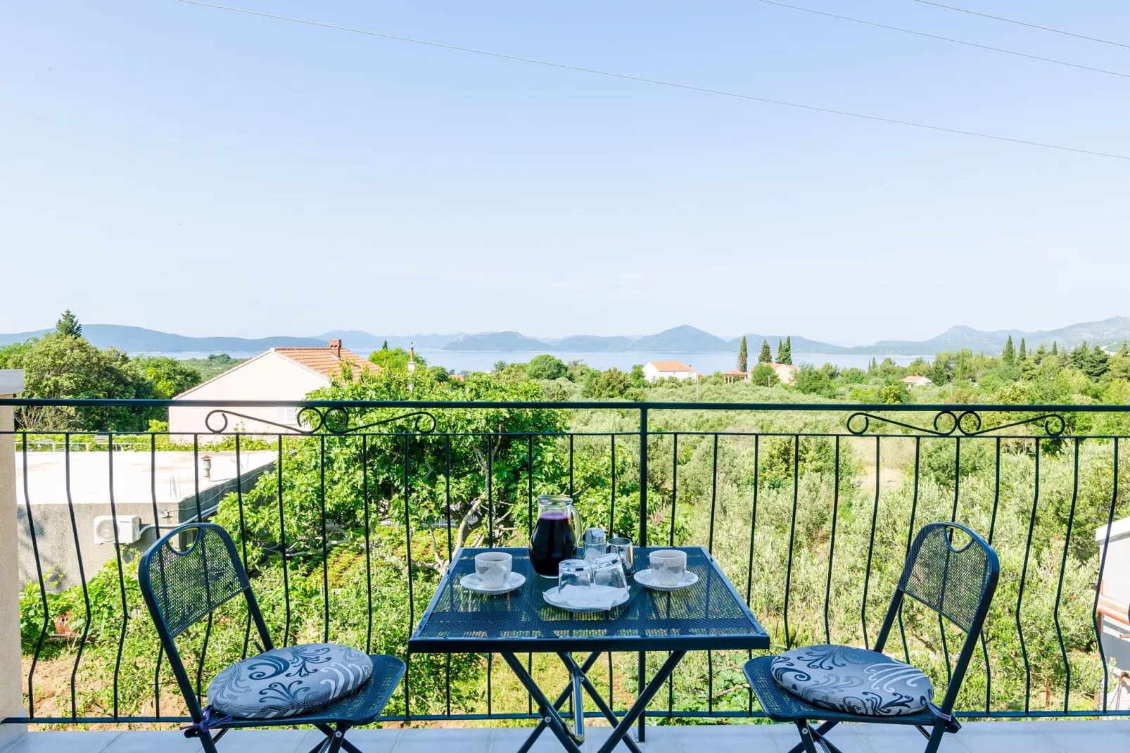Apartment & Rooms Maždin - Triple Room with Balcony and Sea View ( Soba More )-Terrace balcony
