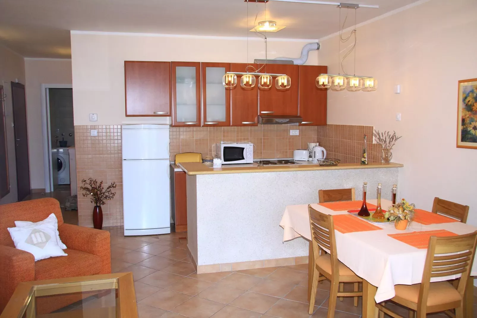 Villa Alegria Cavtat - One Bedroom Apartment with Balcony and Sea View (Apartment A)-Dining room