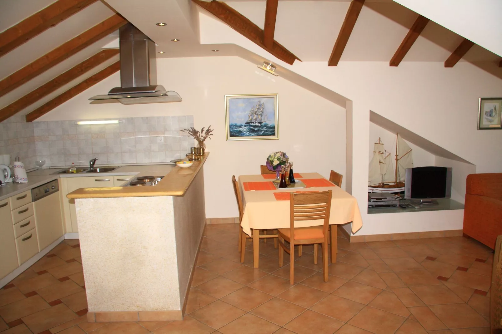 Villa Alegria Cavtat - Comfort Two Bedroom Apartment with Sea View (Apartment C)-Salle à manger