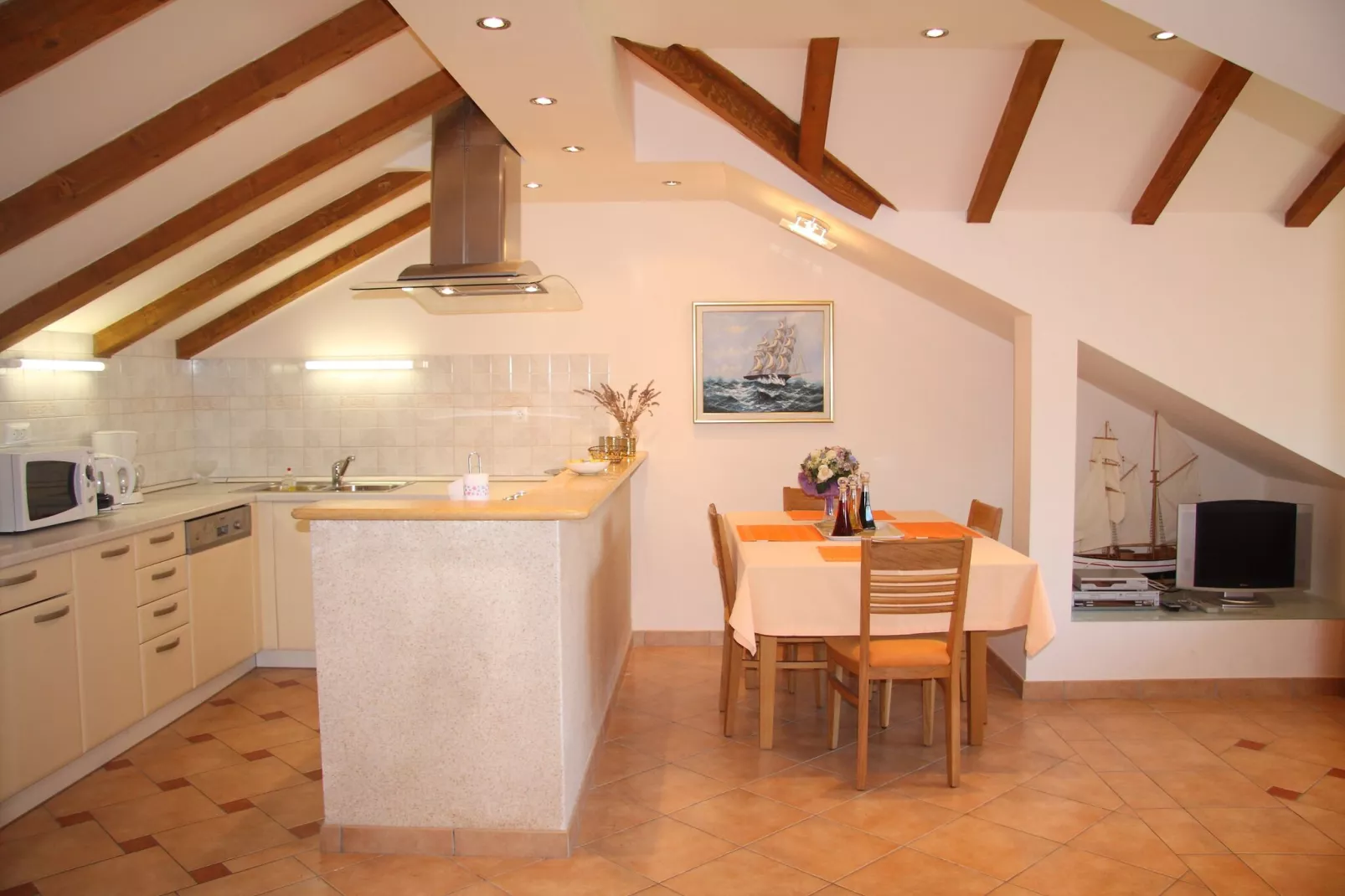Villa Alegria Cavtat - Comfort Two Bedroom Apartment with Sea View (Apartment C)-Salle à manger