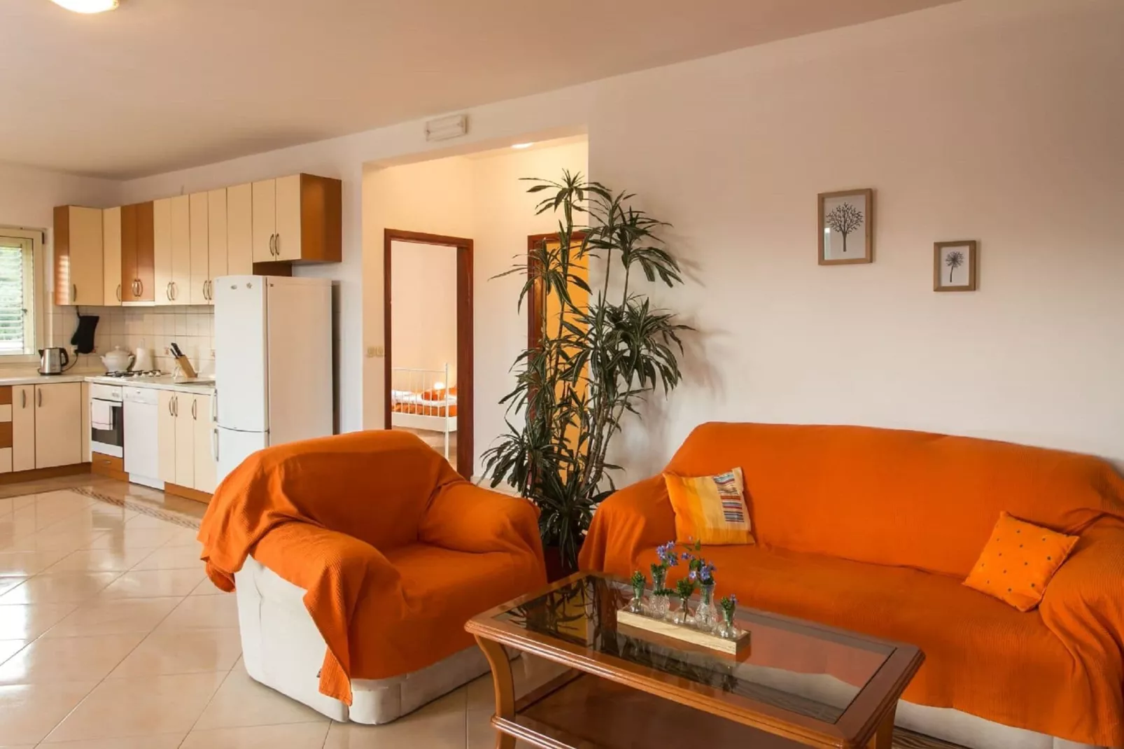 Bodul Vacation Apartment - Two Bedroom Apartment with Terrace and Sea View-Wohnzimmer