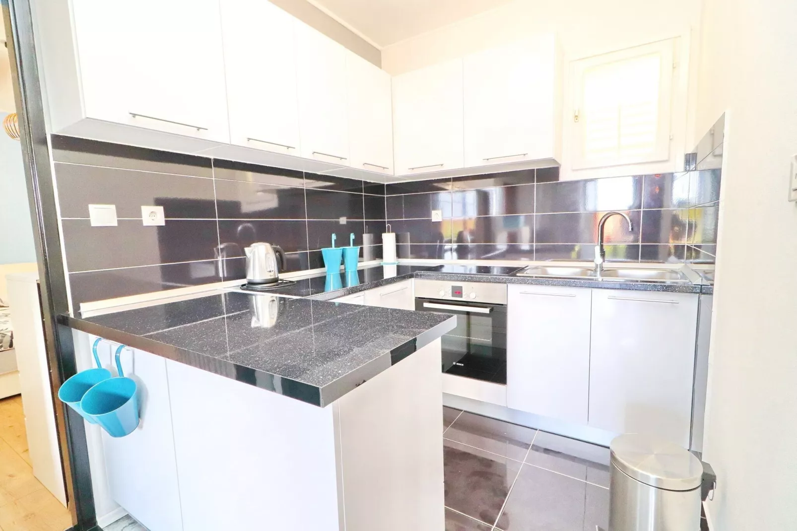 Apartment Marjana Prižba - Two Bedroom Apartment with Terrace and Partial Sea View-Kitchen