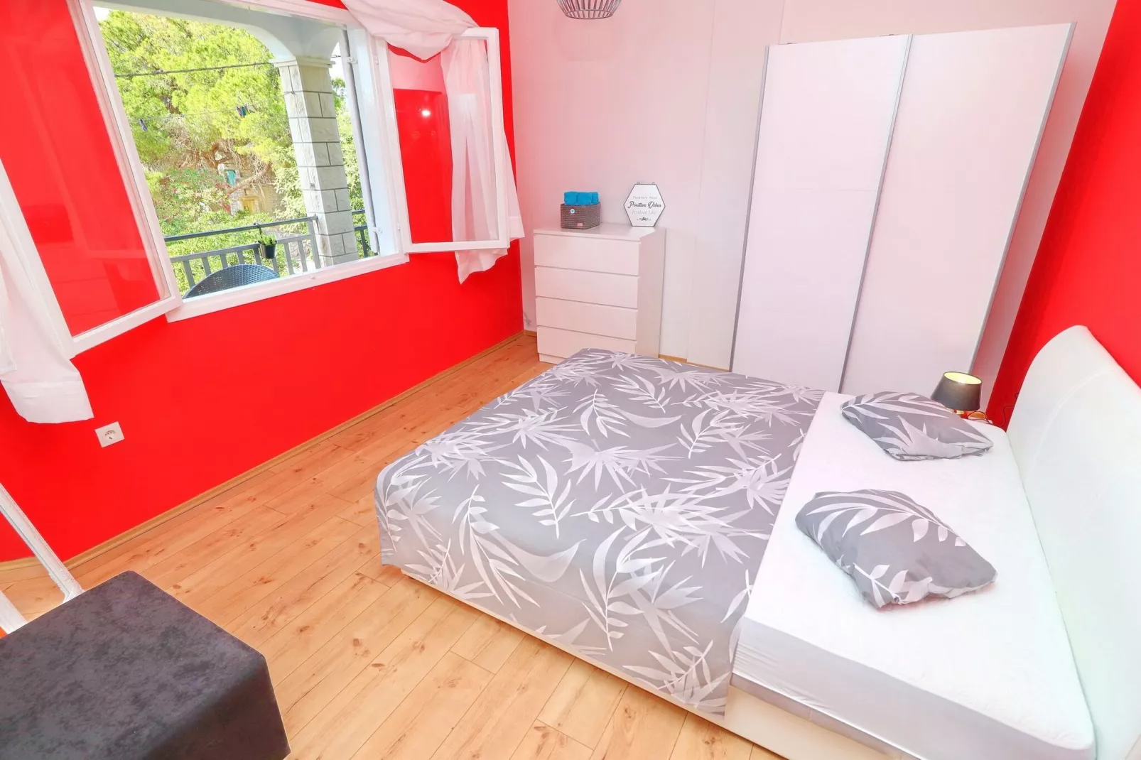 Apartment Marjana Prižba - Two Bedroom Apartment with Terrace and Partial Sea View-Bedroom