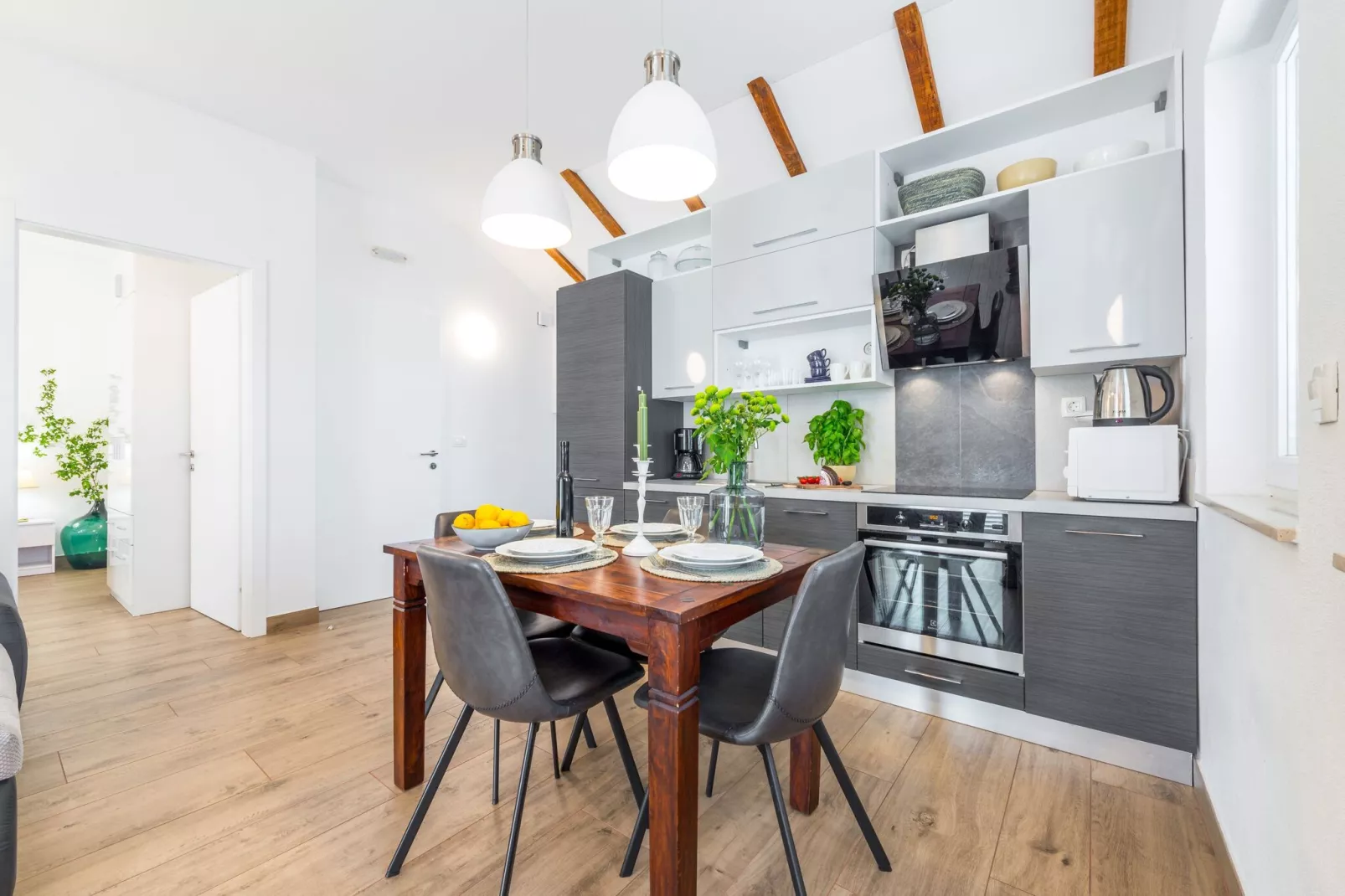 Apartments Terra - Comfort One Bedroom Apartment with Balcony and City View (VELIKI)-Cuisine