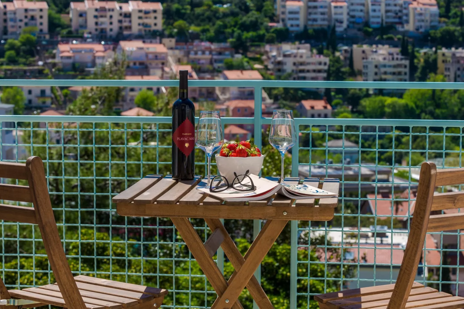 Apartments Terra - Comfort One Bedroom Apartment with Balcony and City View (VELIKI)-Balcon-terrasse
