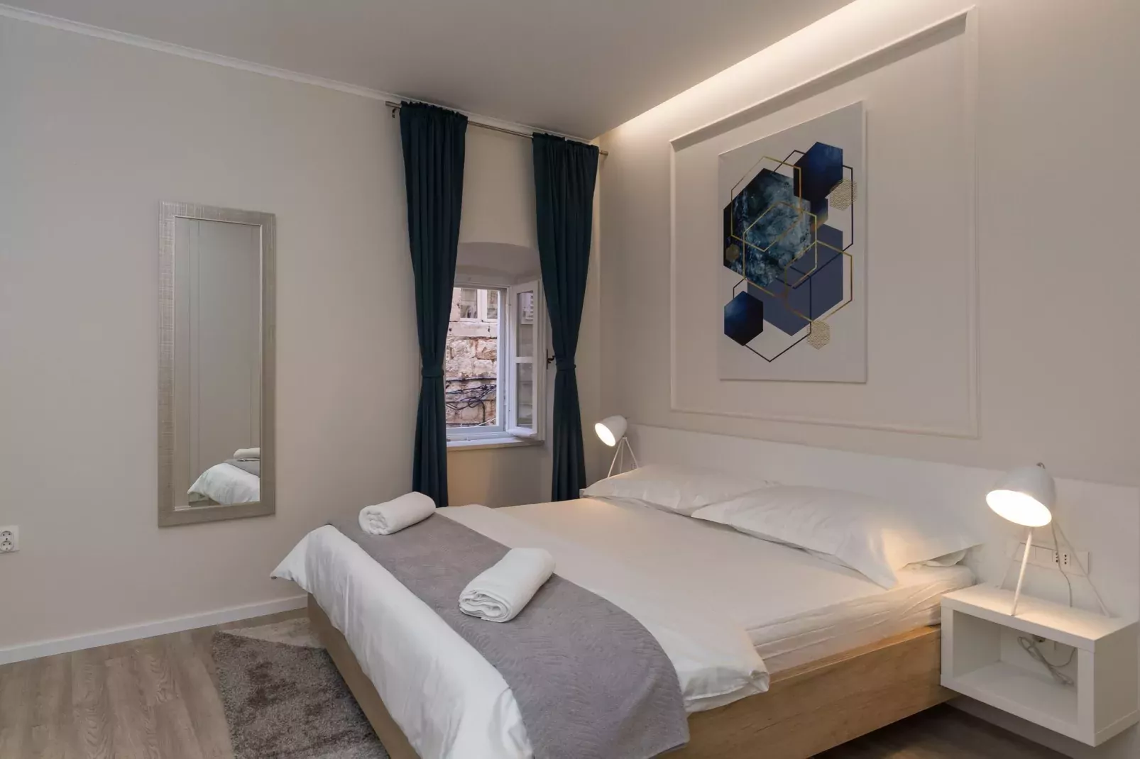 Apartments Urbis - Superior Studio Apartment with City View (Desni)-Bedroom