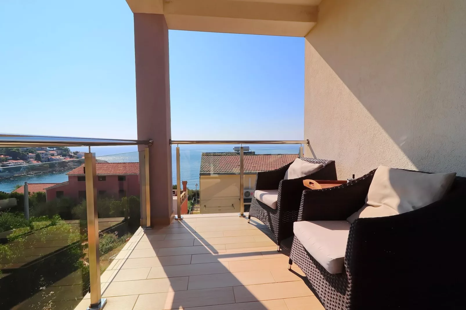 Villa Lavanda Korčula - Five Bedroom Villa with Pool and Sea View-Terrasse